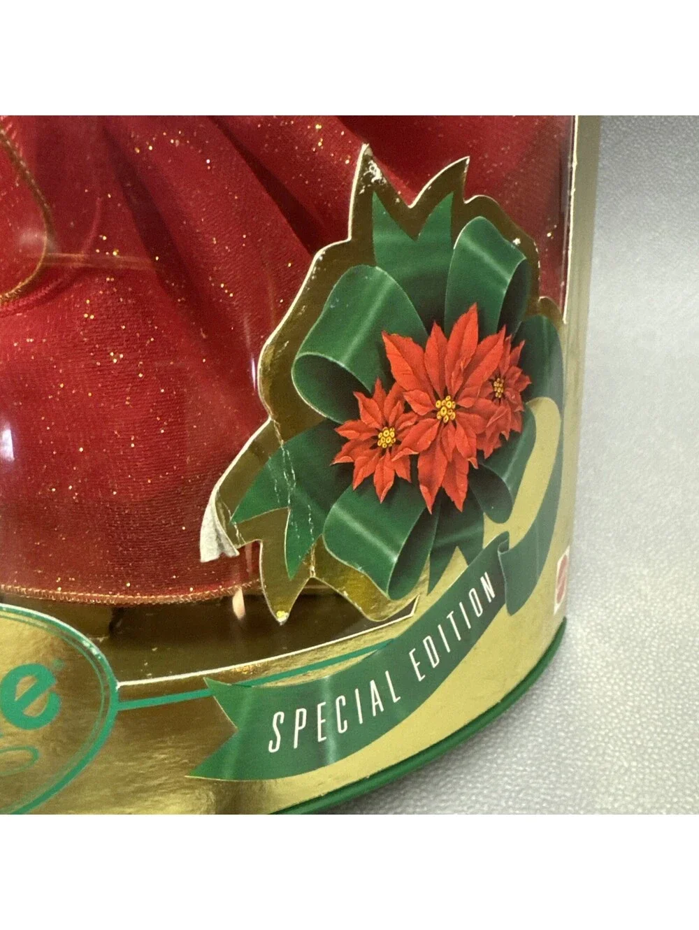 Barbie Happy Holidays 1992 Special Edition 10824 Red Gown Poinsettia Lot Of 2